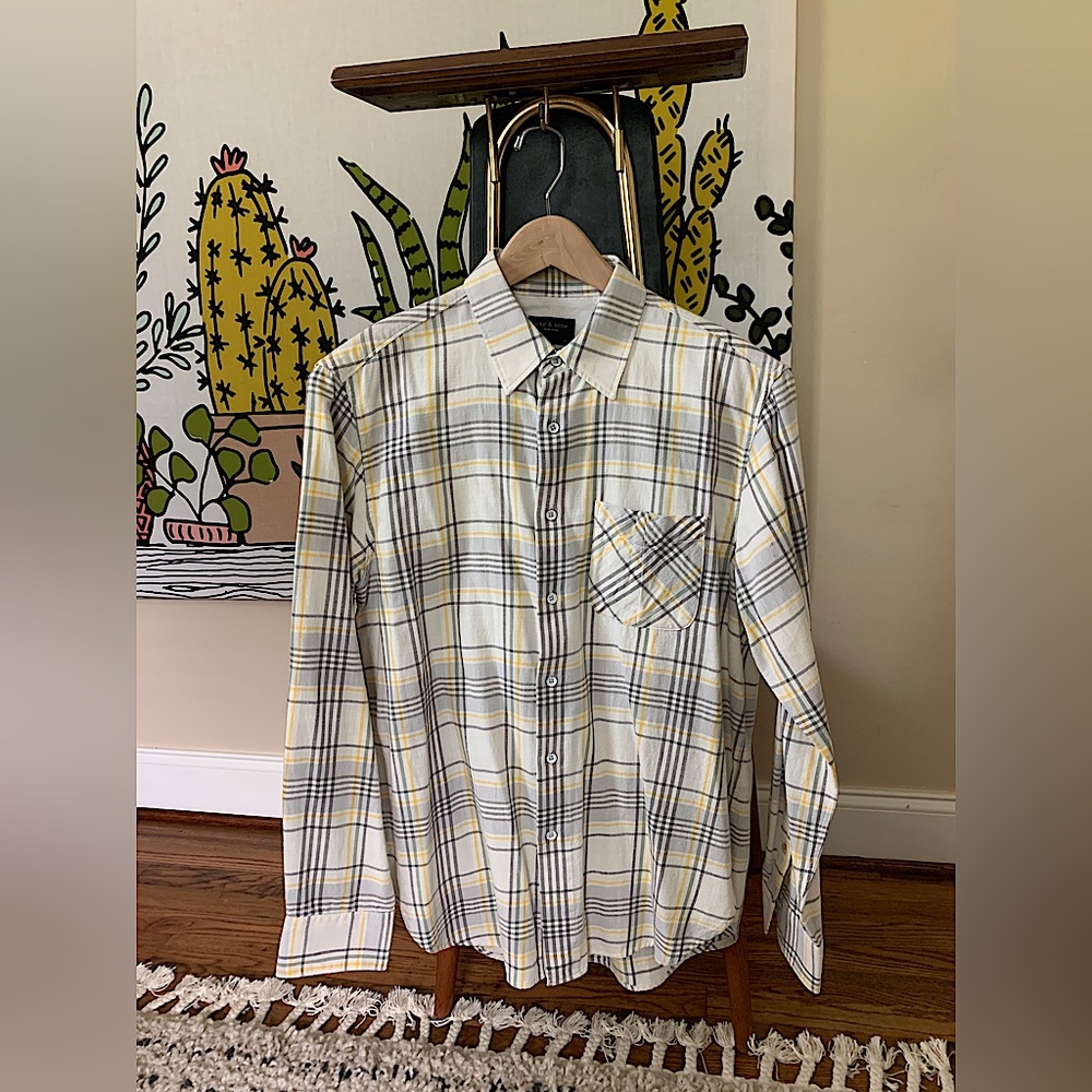 rag & bone Fit 3 Beach Plaid Flannel Regular Fit Shirt
